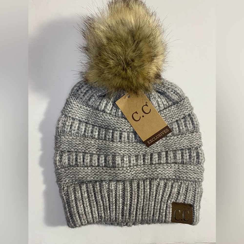 Brand New Women’s CC Winter Hat with Pouf